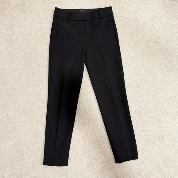 J.Crew Cameron Pant Four-Season Stretch Black Size 0 Slim Trousers - Picture 4 of 7